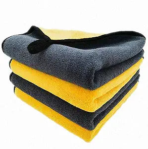 Double-Sided Microfiber Absorbent Towel Car Wash 4 Pcs Double-Sided Microfiber Cleaning Cloth Absorbent Towel Super Abso