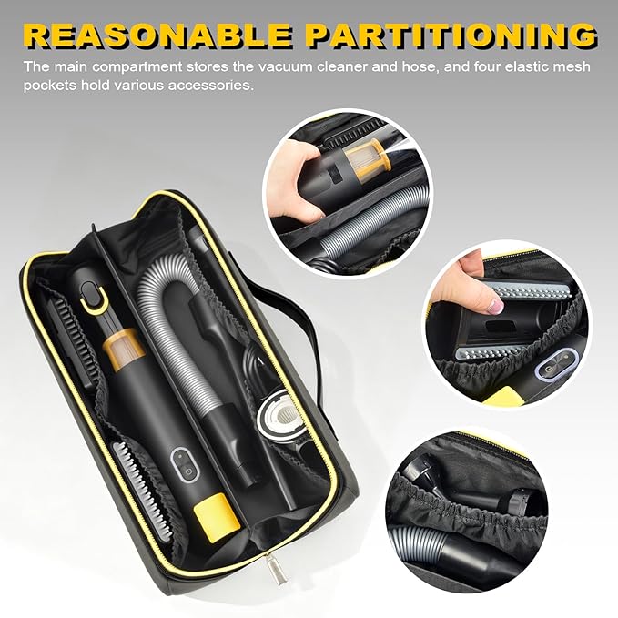 SAIKA Bag for Fanttik Slim V8/ V10 APEX Car Vacuum, Portable Mini Cordless Vacuum Storage Holder for Suction Power, Type-C Charge, Car Accessories (Case Only)