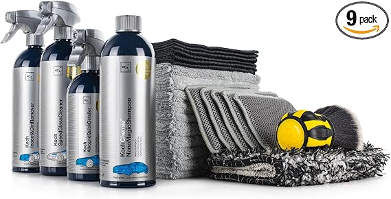 The Rag Company - Bug Scrubber & Exterior Wash Kit - Bug Remover, Nano Car Wash Soap, Quick Detailer, Automotive Glass C