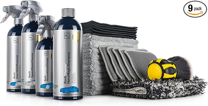 The Rag Company - Bug Scrubber & Exterior Wash Kit - Bug Remover, Nano Car Wash Soap, Quick Detailer, Automotive Glass C