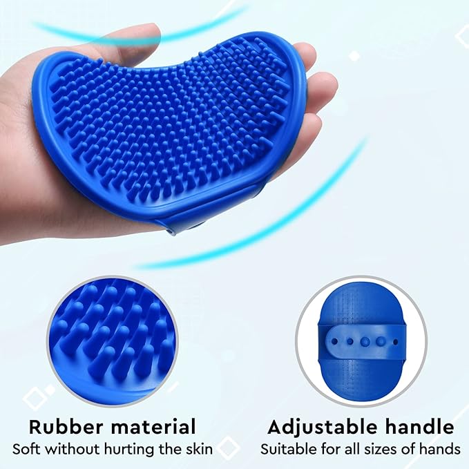 Cat Grooming Glove Brush,Self-Cleaning Slicker Pet Brush for Short and Long Haired pats,Dog Bath Brush for Shedding and Grooming,Removes Loose Hair and Tangles,Promote Circulation