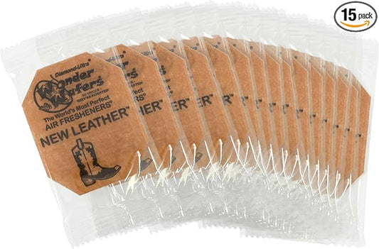 Wonder Wafers - Diamond-Ultra Scented Car Air Fresheners - Individually Wrapped (15 Per Pack) (New Leather)