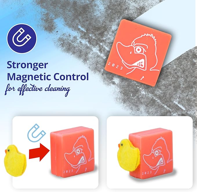 Scrubber Duckys Magnetic Glass Super Magnetic Glass Cleaner - 3 size scrubbers - Scratch-Free Cleaning Tool