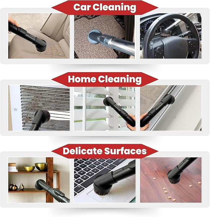 Round Horse Hair Dusting Brush & Hard Floor Attachment for Shark Vacuum Accessories & Attachments Compatible with Shark Rotator NV360 NV350 NV500 NV501 HV300 HV301 HV322 HV371 HV372
