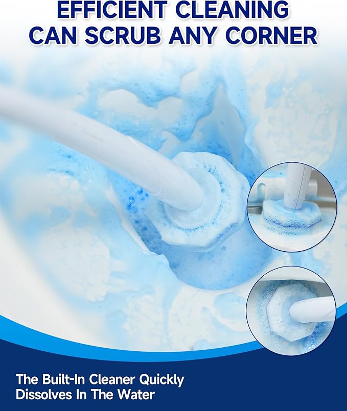 20 Count Toilet Wand Refills for Clorox, 5X Cleaning Power Toilet Bowl Wand Refills & High-Density Disposable Toilet Brush Scrubber - No Falling Apart, Instant Foam for Bathroom Cleaning