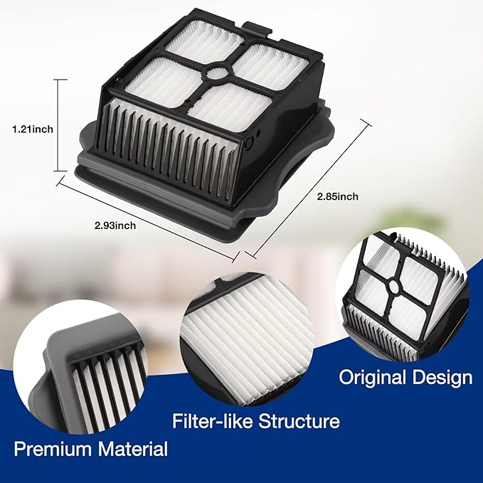 4 Pack Replacement Vacuum Filters Compatible with Tineco iFloor 3, Floor ONE S3, Floor ONE S5, Floor ONE S5 Pro Cordless Wet Dry Vacuum Cleaner