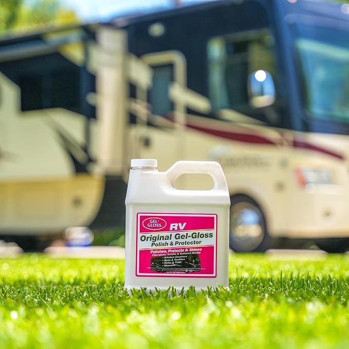 Gel-Gloss Original Polish & Protector - Carnauba Cleaner Wax Formulation – Removes Water Spots, Light Scratches & Stains - Restores Surface Color & Shine, 64 oz