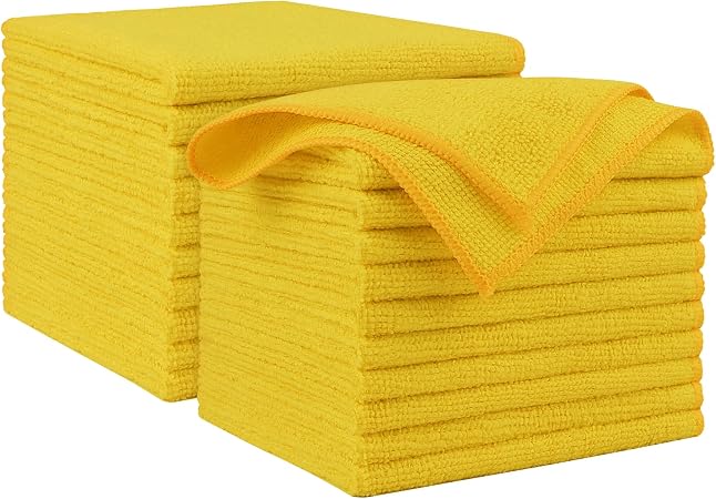 AIDEA Microfiber Cleaning Cloth-20PK, Microfiber Towels for Cars, 12"×12"