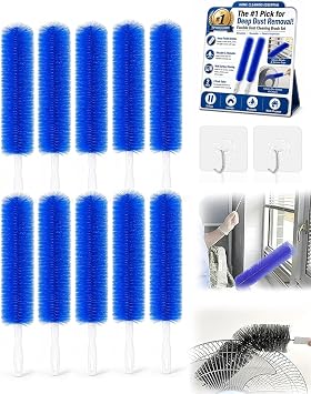 Bendable Microfiber Head Reusable Dust Remover Washable Fan Cleaner Brush Multi Purpose High Ceiling Long Damp Duster fo