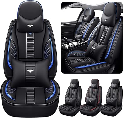 Luxury 2 Seats Car Seat Covers Protectors for Ford Bronco 2021-2025, Back Storage Bag Design & Headrest Pillow & Lumbar 