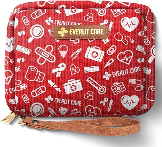 EVERLIT Care Rescue Pack | Family-Friendly First Aid Kit for Kids with 200 Pcs Medical Supplies | Travel-Friendly Compac