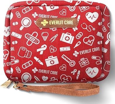 EVERLIT Care Rescue Pack | Family-Friendly First Aid Kit for Kids with 200 Pcs Medical Supplies | Travel-Friendly Compac