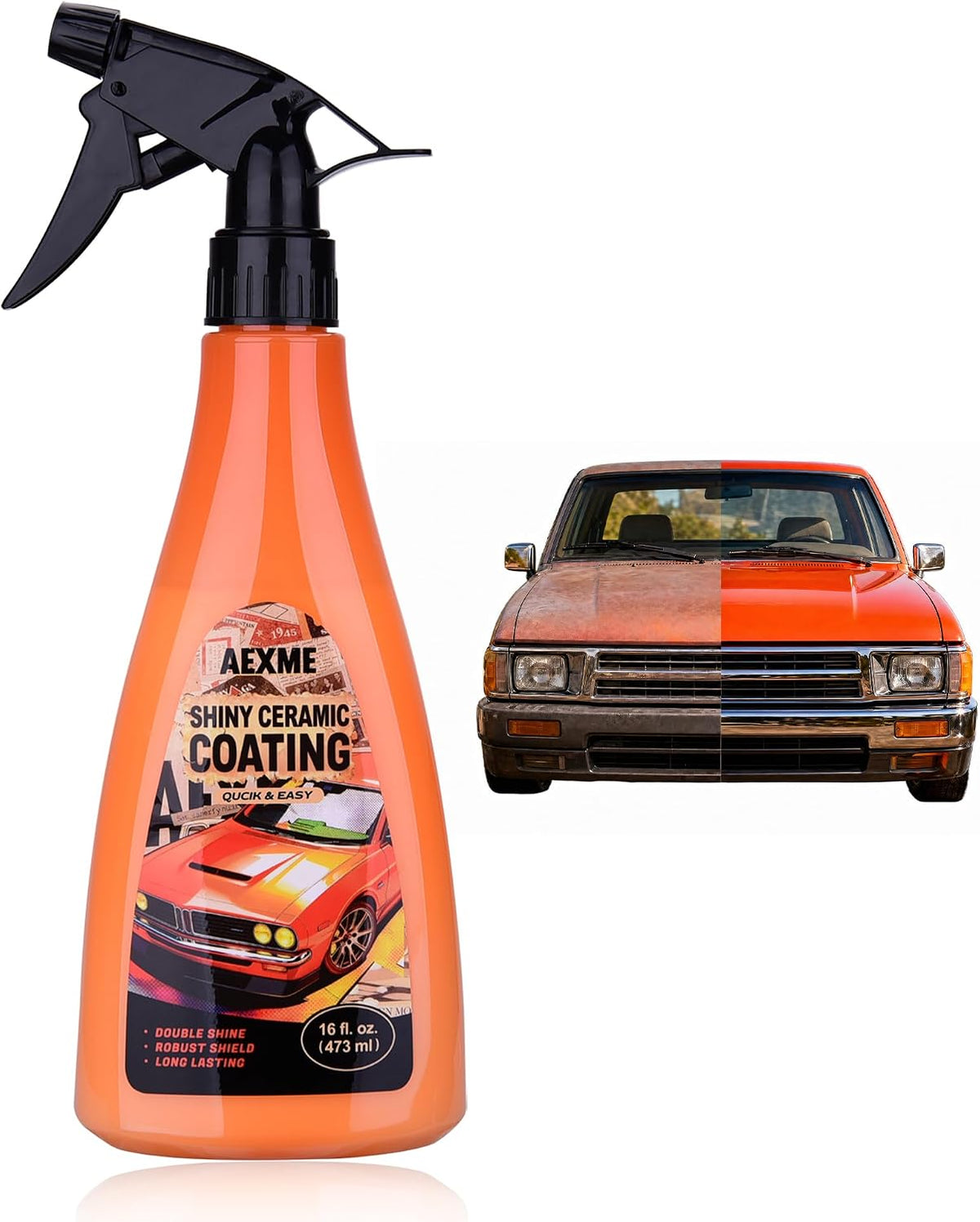 Car Ceramic Coating, Quick Spray Wax for Car Detailing High Gloss Shine