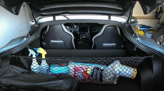Trunk Rear Organizer Cargo Net for Chevrolet Corvette C7 2014-2019– Envelope Style Cargo Net for Coupe - Premium Mesh El
