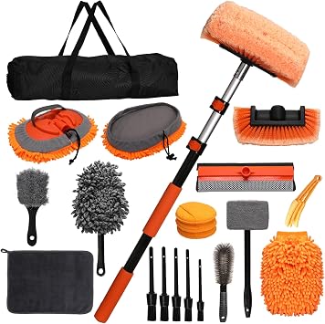 Complete Car Wash Kit with 60inch Heavy-Duty Extension Pole