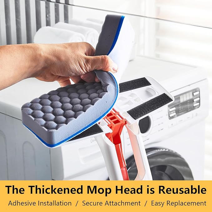 Mops Pad for Floor Cleaning,Magic Sponges Eraser Cleaning Mop Pads Refills Suitable for 10" Flat mop Head