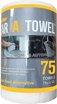 Eurow Microfiber Tear-A-Towel Cloth Roll, Reusable Paper Towel Alternative, Washable Up to 50 Times, Lint-Free, Streak-F