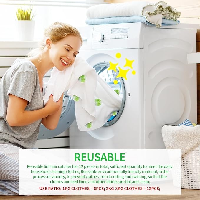 Reusable Washing Machine Lint Balls - Ideal for Removing Hair, Lint, and Dust from Laundry