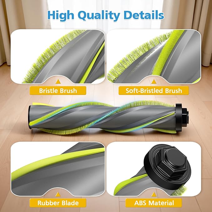iSingo 3789X Brush Roll Replacement Compatible with Bissell Cleanview XR Pet 300W / XR 200W / Powerlifter Turbo Cordless Stick Vacuum, Model# 3797V, 3789U, 3789, 3789X, 3797, 3797W, 2 Pack, Green