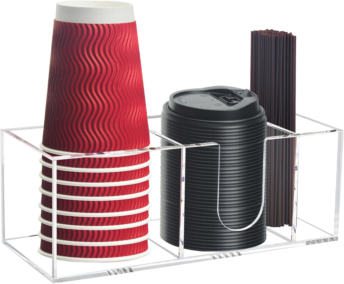 Coffee Cup Holder for Countertop, Acrylic Coffee Station Organizer