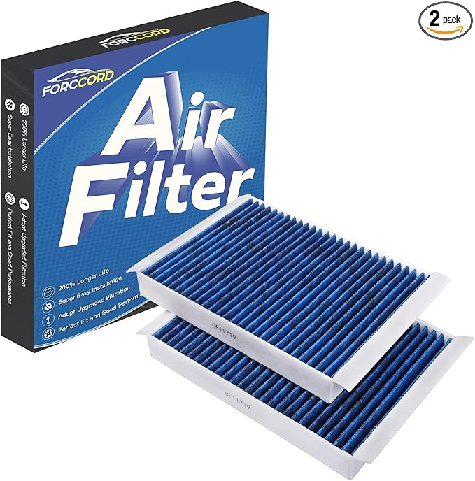 2-PACK HEPA Cabin Air Filter Fits for MUSTANG 2005-2014 Activated Carbon Cabin Filter Replacement CF10370 4R3Z-19N619-AA Car Accessories