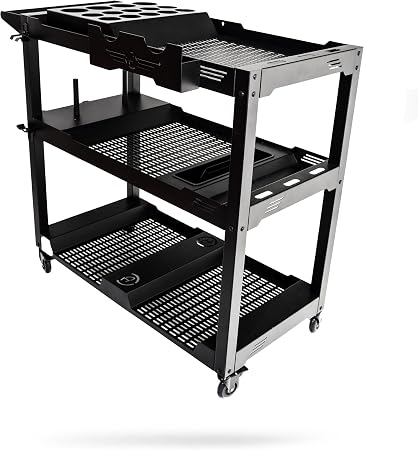 Adam's Polishes Professional Detail Cart Powder Coated Metal Car Detailing Cart for Garage | Storage Space, Rolling Prem