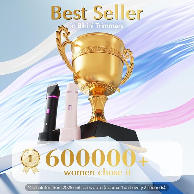Electric Razor for Women Men - Wet Dry Shave, Waterproof Bikini Trimmer, Pubic Hair Removal Shaver with Hypoallergenic Ceramic Blades, Facial & Body Groomer, USB Recharge, Birthday Gifts - Orange