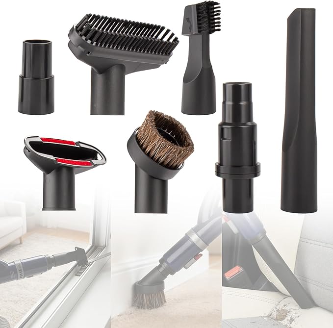 7 Pack for Shark Vacuum Attachments Replacement kits with Vacuum Brush Attachment and for Shark Crevice Tool and Vacuum Hose Adapter (7-Pack, 7)