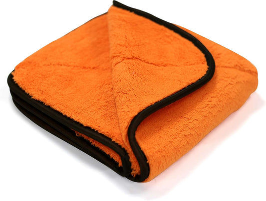 Maxshine 16" x 16" Universal Ultimate Orange Crazy Microfiber Towel (1000GSM) – Ultra-Plush, High-Absorbency Drying Cloth