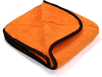 Maxshine 16" x 16" Universal Ultimate Orange Crazy Microfiber Towel (1000GSM) – Ultra-Plush, High-Absorbency Drying Clot