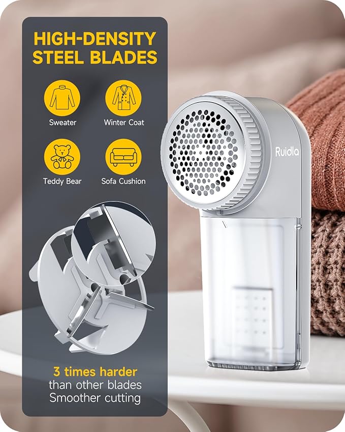 Fabric Shaver Lint Remover, Sweater Shaver to Remove Pilling, Lint Shaver with 2-Speed Power Adjustment, Fuzz Shaver for Clothes Balls-Battery Operated