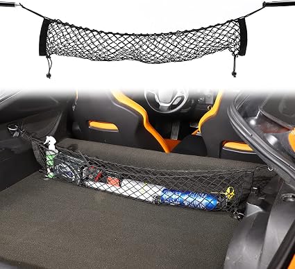 Automotive Elastic Trunk Mesh Cargo Net Compatible with Chevrolet Corvette C7 2014-2019 Car Trunk Storage Net Bag Storag