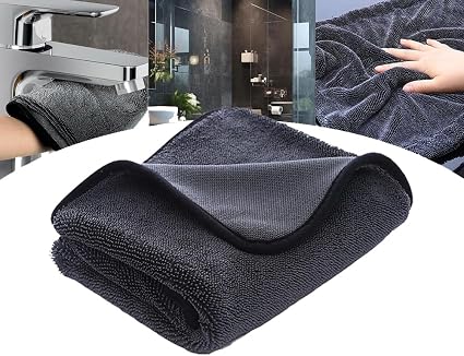Shiny Cleaning Cloths, 23.62 X 15.75 Inches, Super Absorbent Microfiber Bath Drying Towels, for Bathroom, Car and Home T
