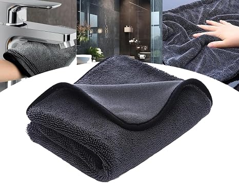 Shiny Cleaning Cloths, 23.62 X 15.75 Inches, Super Absorbent Microfiber Bath Drying Towels, for Bathroom, Car and Home T