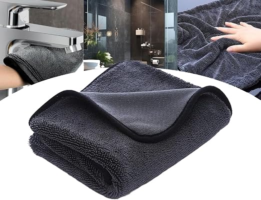 Shiny Cleaning Cloths, 23.62 X 15.75 Inches, Super Absorbent Microfiber Bath Drying Towels, for Bathroom, Car and Home T
