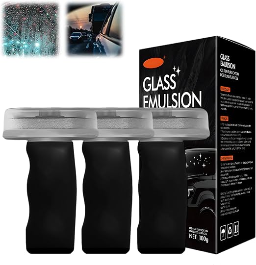 Handheld Glass Oil-Film Remover, 2026 Upgrade Emulsion Cleaner Glass Cleaning Board, Oil Film Remover for Car Windshield