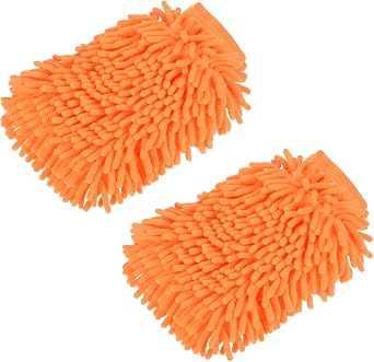 M METERXITY Microfiber Chenille Wash Mitt - Double Side Reusable Gloves for Cleaning Scratch-Free, Apply to Car Cleaning