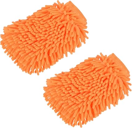 M METERXITY Microfiber Chenille Wash Mitt - Double Side Reusable Gloves for Cleaning Scratch-Free, Apply to Car Cleaning