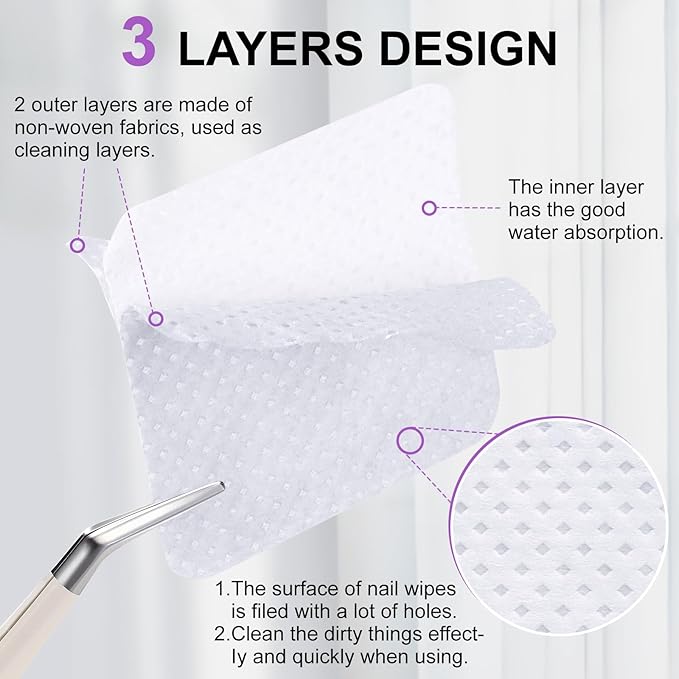 200pcs Nail Cotton Pads, 1 Pull-Off Pump-Style Bottle Suitable for Nail Care Wipes, Nail Cleaning Pads, Mascara Extension Glue Cleaning Wipes, and Nail Care Product Sets (White)