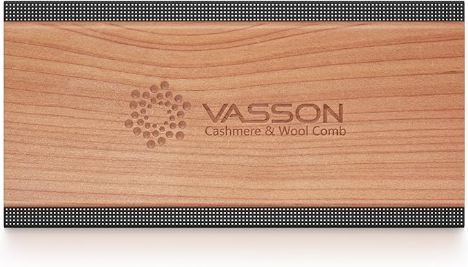 Cashmere Comb for Sweaters, Sweater Comb for Removing Pills and Fuzz, Gentle on Wool & Knitwear, Portable Handheld Clothing Care Tool with Storage Pouch
