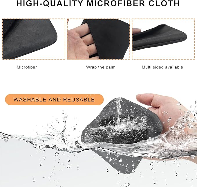 Car Screen Cleaner, Square Microfiber Cloth Non-Scratch Auto Touchscreen Cleaning Wipes, Foldable Touch Screen Pad Universal Cleaning Tool for Vehicle Dashboard Display (Square)