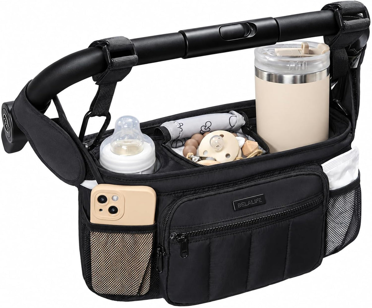 Stroller Organizer with 7 Pockets and 2 Cup Holders