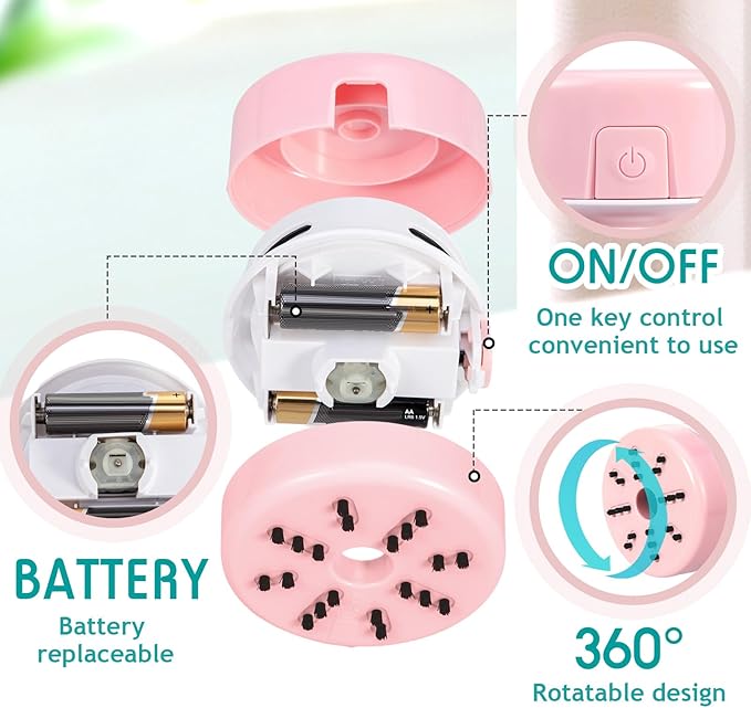 Honoson 2 Pcs Diamond Painting Tool Drill Quicker Picker for Spilled Diamonds 5d Painting Accessories Vacuum Cleaner Mini Table Desktop Sweeper Organizer Clean Art Beads Crumb(Pink)