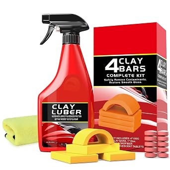 Heavy Duty Car Clay Bars Auto Detailing Clay Luber Synthetic Lubricant Kit，4 Pcs Auto Detailing Clay Bar，10 Pack Clay Lu