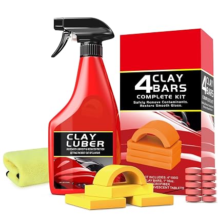 Heavy Duty Car Clay Bars Auto Detailing Clay Luber Synthetic Lubricant Kit，4 Pcs Auto Detailing Clay Bar，10 Pack Clay Lu