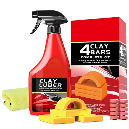 Heavy Duty Car Clay Bars Auto Detailing Clay Luber Synthetic Lubricant Kit，4 Pcs Auto Detailing Clay Bar，10 Pack Clay Lu