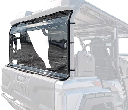 SuperATV Rear Windshield for Yamaha Wolverine Models | Made of 1/4” Lightly Tinted Polycarbonate—250x Stronger Than Glas