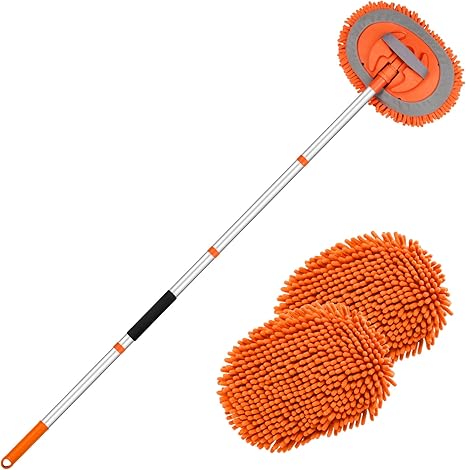 Ordenado 62" Car Wash Brush kit with Long Handle & Scratch-Free Refill Head