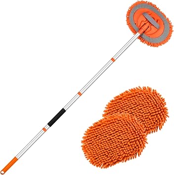 Ordenado 62" Car Wash Brush kit with Long Handle & Scratch-Free Refill Head