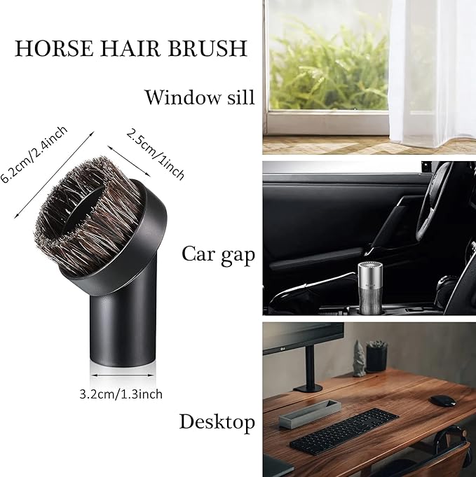 Alrens 1 1/4" Shop Vacuum Attachments Brushes Kit 1-1/4 inch 1-3/8 inch Vacuum Cleaner Accessories, Set of 7